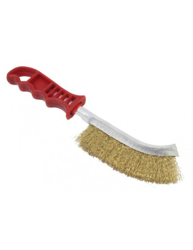 CEPILLO ALAMBRE LATONADO 200MM MANGO PLASTICO SINDEX