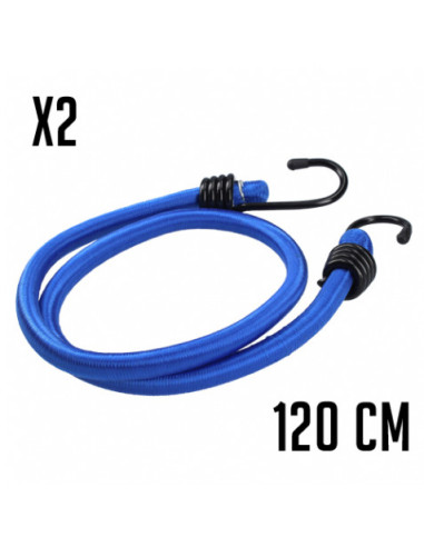 JUEGO 2 GANCHOS ELASTICOS DE GOMA 120CMX12MM