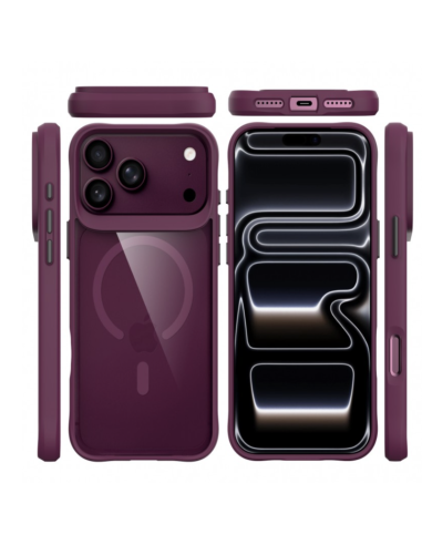 FUNDA HYBRID MAGSAFE IPHONE 17 PRO MAX / IPHONE 18 PRO MAX BURDEOS