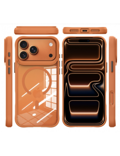 FUNDA HYBRID MAGSAFE IPHONE 17 PRO MAX / IPHONE 18 PRO MAX NARANJA