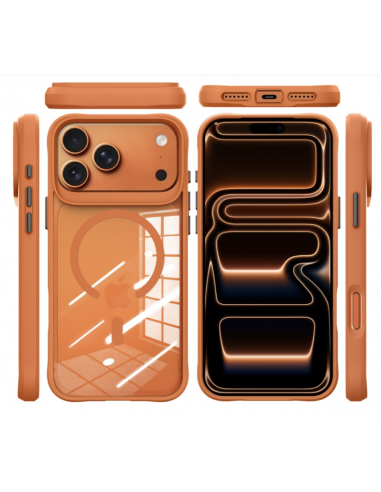 FUNDA HYBRID MAGSAFE IPHONE 17 PRO MAX / IPHONE 18 PRO MAX NARANJA