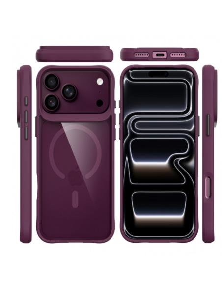 FUNDA HYBRID MAGSAFE IPHONE 17 PRO / 18 PRO BURDEOS