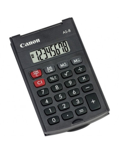 CALCULADORA DE BOLSILLO 8 DIGITOS CON TAPA AS-8 CANON