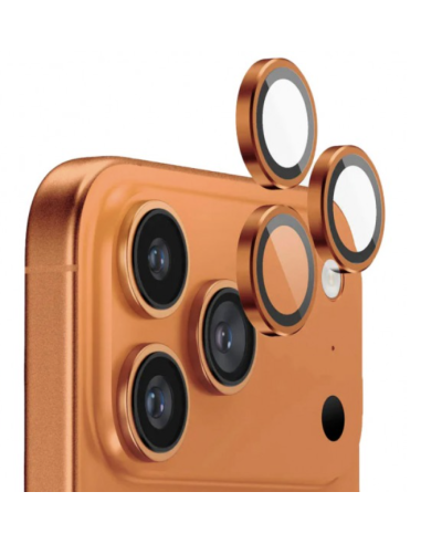 PROTECTOR DE CÁMARA CIRCULO IPHONE 17 PRO / 17 PRO MAX NARANJA