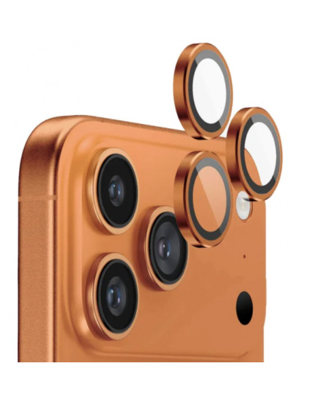 PROTECTOR DE CÁMARA CIRCULO IPHONE 17 PRO / 17 PRO MAX NARANJA