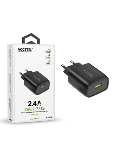 Cargador Pared USB 2.4A Negro