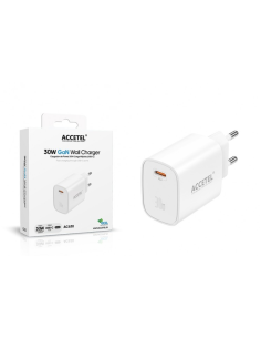 Cargador de Pared GaN 30W Carga Rápida USB-C