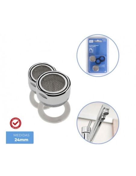 SET 2 FILTROS DE GRIFO 24MM HBS