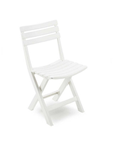 SILLA PLEGABLE DE RESINA BIRKI BLANCA 44X41X78CM