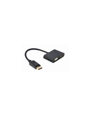 Gembird A-DPM-HDMIFVGAF-01 cable DisplayPort 0,1 m Negro
