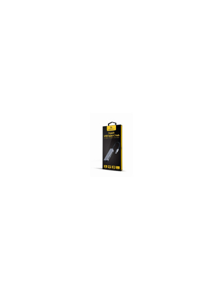 Gembird UHB-CM-CRU3P1U2P2-01 base para portátil y replicador de puertos Alámbrico USB 3.2 Gen 1 (3.1 Gen 1) Type-A Plata