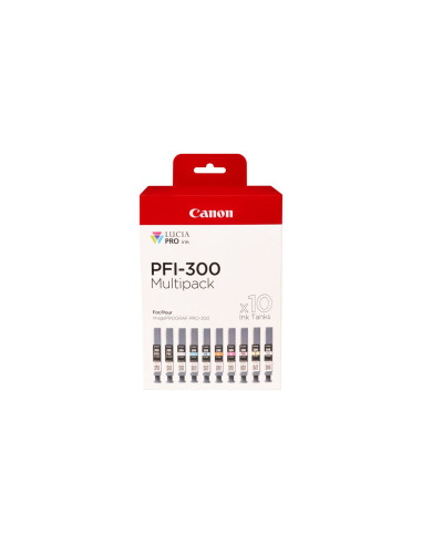 Canon PFI-300 cartucho de tinta 10 pieza(s) Original Negro, Azul,