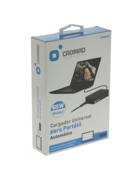 CARGADOR UNIVERSAL AUTOMÁTICO 65W CROMAD
