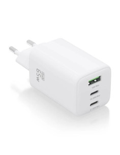CARGADOR DE PARED AISENS GAN 2XUSB-C/USB-A 65W WHITE