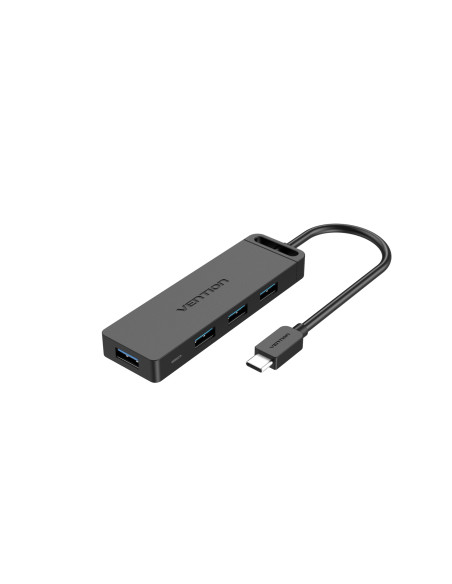 Vention TGKBB hub de interfaz USB 3.2 Gen 1 (3.1 Gen 1) Type-C 5000 Mbit/s Negro