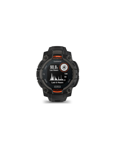 Garmin Instinct 3 Solar 2,29 cm (0.9") MIP 45 mm Digital 176 x 176 Pixeles Pantalla táctil Negro GPS (satélite)