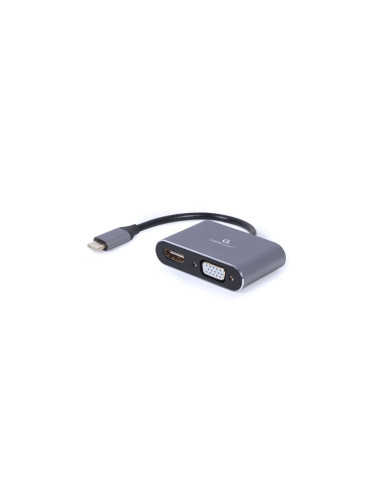 Cablexpert A-USB3C-HDMIVGA-01 Adaptador gráfico USB Gris