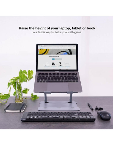 SOPORTE ELEVADOR TOOQ PARA PORTATILES HASTA 17.3