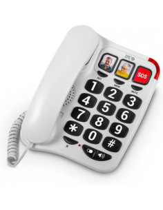TELEFONO FIJO TECLAS XXL 3295B BLANCO SPC