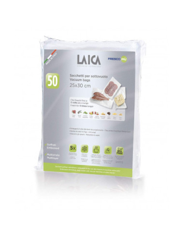 PACK 50 BOLSAS ENVASAR AL VACIO 25X30 LAICA