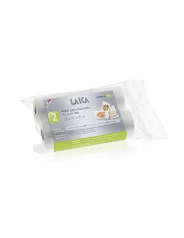 PACK 2 ROLLO PARA ENVASAR AL VACIO 20CM X 600CM LAICA