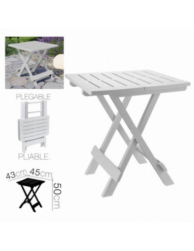 MESA PLEGABLE BLANCA ADIGE 43X45X50CM