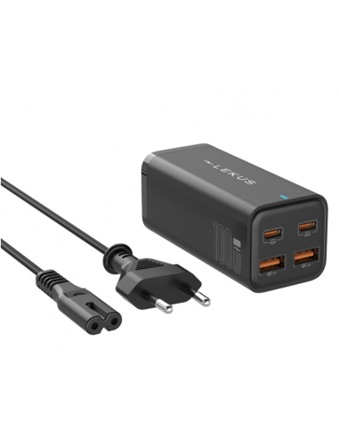 Cargador 100W Multipuertos PD 3.0/QC 3.0 (2USB-C + 2USB-A)
