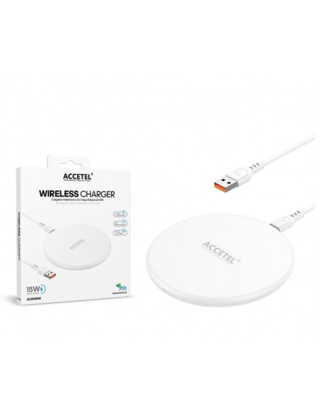 Cargador Inalámbrico carga rápida 15W Blanco