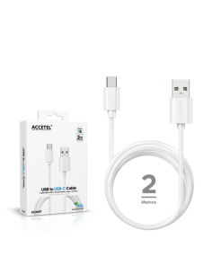 Cable Datos 2.4A - USB-C Blanco (2M)