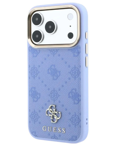 GUESS CARCASA MAGSAFE PEONY SMALL LOGO IPHONE 18 PRO MAX/17 PRO MAX AZUL GLACIAL