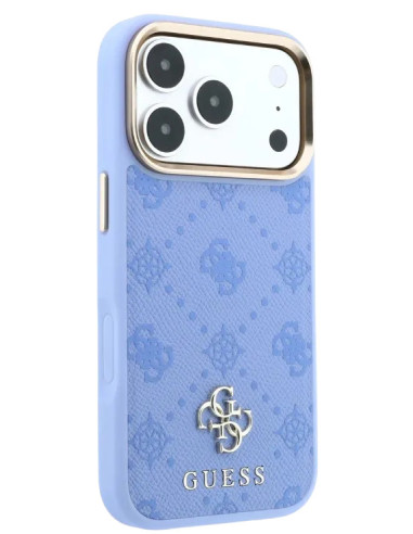GUESS CARCASA MAGSAFE PEONY SMALL LOGO IPHONE 18 PRO MAX/17 PRO MAX AZUL GLACIAL