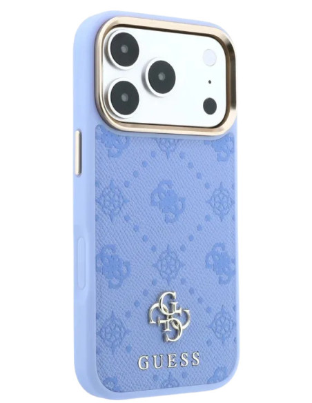 GUESS CARCASA MAGSAFE PEONY SMALL LOGO IPHONE 18 PRO MAX/17 PRO MAX AZUL GLACIAL