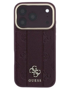 GUESS CARCASA MAGSAFE PEONY STRIPE IPHONE 18 PRO MAX/17 PRO MAX BURDEOS