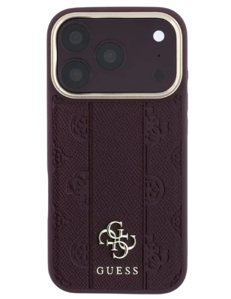 GUESS CARCASA MAGSAFE PEONY STRIPE IPHONE 18 PRO MAX/17 PRO MAX BURDEOS