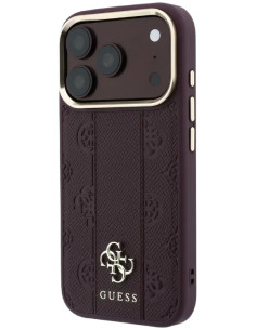 GUESS CARCASA MAGSAFE PEONY STRIPE IPHONE 18 PRO MAX/17 PRO MAX BURDEOS 2