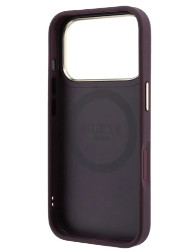 GUESS CARCASA MAGSAFE PEONY STRIPE IPHONE 18 PRO MAX/17 PRO MAX BURDEOS