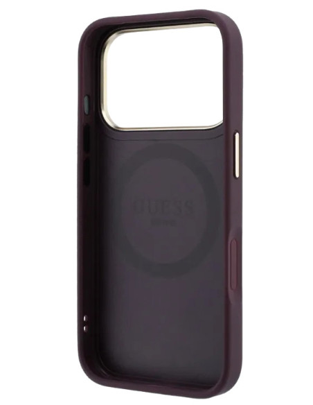 GUESS CARCASA MAGSAFE PEONY STRIPE IPHONE 18 PRO MAX/17 PRO MAX BURDEOS