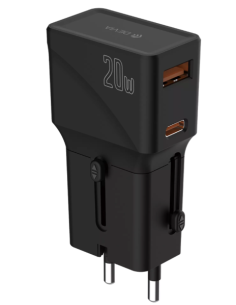 DEVIA CARGADOR MINI PD/QC 20W MULTIFUNCION (UK/EU/US/AU/CN)