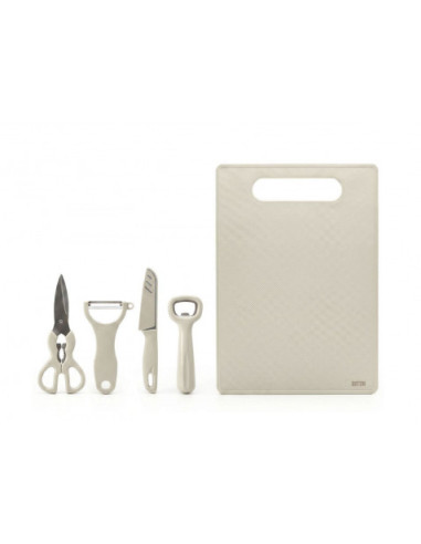 SET 4 UTENSILIOS COCINA +TABLA DE CORTE Y CON SOPORTE QUTTIN