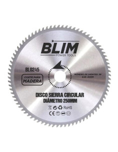 DISCO CORTE MADERA PARA SIERRAS 250MM. BLIM