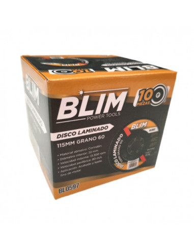 DISCO LAMINADO 115MM GRANO 60 BLIM