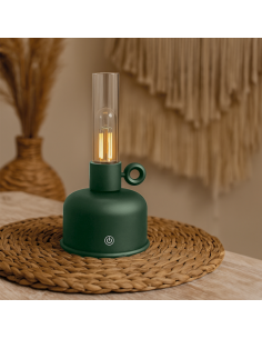 LAMPARA DE ACEITE LED VINTAGE VERDE FOREVER 2