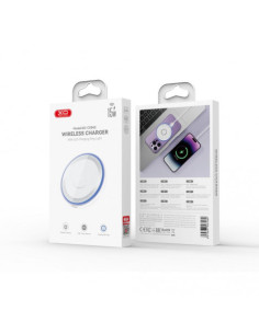 CARGADOR INALAMBRICO 15W CON LED AZUL CX042 XO 2