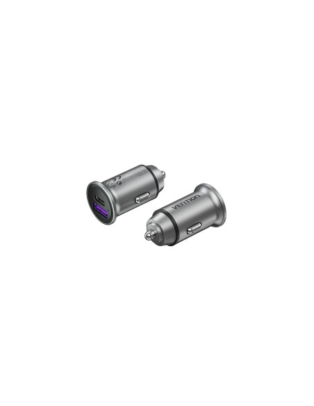 Vention Cargador de Coche FFFH0/ 1xUSB-Tipo C/ 1xUSB/ 30W