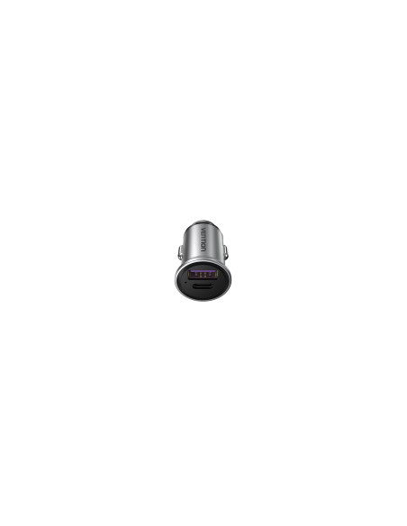 Vention Cargador de Coche FFFH0/ 1xUSB-Tipo C/ 1xUSB/ 30W