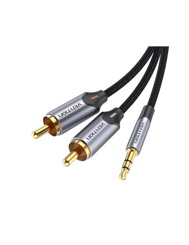 Vention Cable Estéreo BCNBI/ Jack 3.5 Macho - 2x RCA Macho/ 3m/ Gris