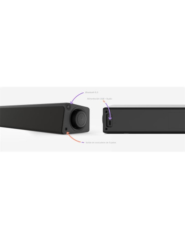 BARRA DE SONIDO CREATIVE STAGE SE MINI WIRELESS BT 5.3 AUX USB-C 24W