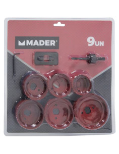 JUEGO 9 PCS CORONAS ACERO CARBONO MADER