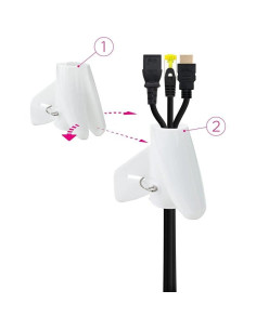 ORGANIZADOR DE CABLE NANOCABLE FLEXIBLE 25MM 3M WHITE 2