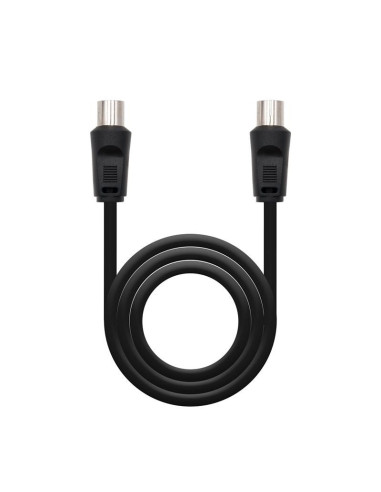 CABLE ANTENA TV 75 OHM M-H 1.8 M NANOCABLE BLACK
